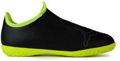 PUMA Kids Finesse LL IT JR Indoor Football Boots Trainers Black/Fluyellow 2 (34.5)