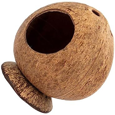 siduytin Maison de Hamster en Noix de Coco - Unique Pets Low Maintenance Fiber Hideout Petit nid Jouet Facile à Entretenir pour Les fidèles compagnons