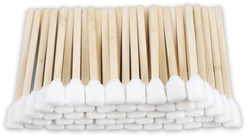 ARGOMAX 50 Stück Schaumstoff-Reinigungsstäbchen Bambusstäbchen, fusselfreie Schaumstofftupfer, Auto-Reinigungstupfer, Elektronik-Reinigungstupfer (quadratische Spitze)