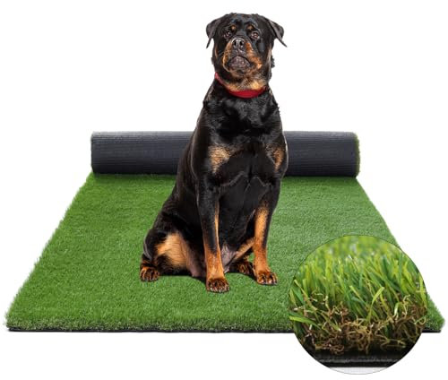 XLX TURF Extra dicker Outdoor-Rasen, große Kunstrasenunterlage für Hunde, Töpfchen, Zwinger, Terrasse, Balkon, 1,8 m x 3 m