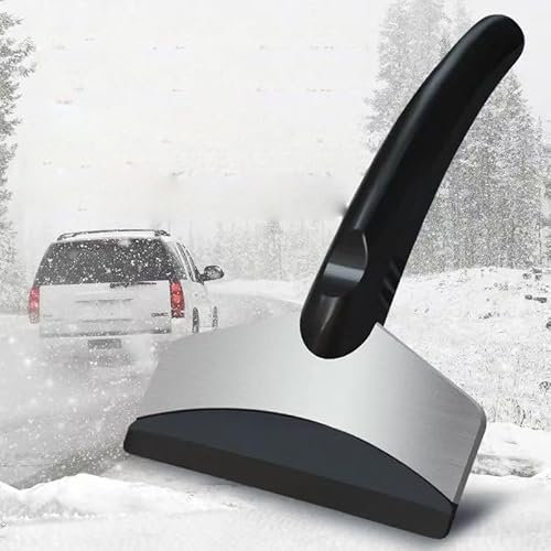 YJJSM Auto Eiskratzer für Skoda Octavia Combi,Rostfreier Stahl Eisschaber Scheibenkratzer Auto Ergonomischer Rutschfester Griff Kratzer Windschutz Scheibenschaber Zubehör