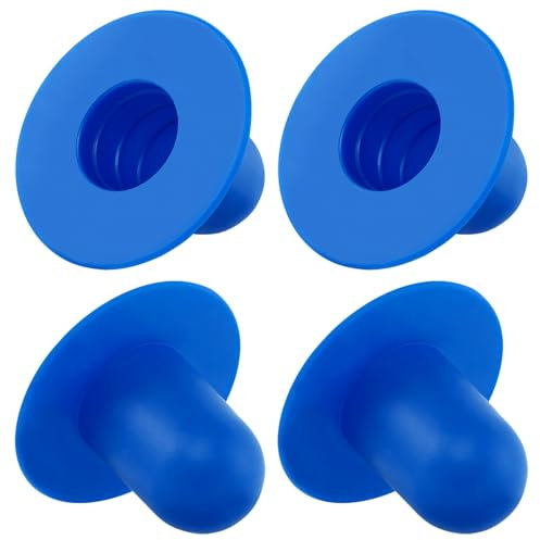 Pool Plugs for Above Ground Pool- 4pcs Pool Stopper Plugs Pool Filter Pump Hole Plugs Fit for Intex Coleman Bestway Pool Replacements& Accessories(Blue)
