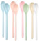 YPLonon Cucharas De Plástico 8 Piezas Cucharas largas Coloridas Reutilizables cucharas de plástico para yogur cucharas largas de helado de plástico Para Vajillas De Porcelana, Vajillas De Café