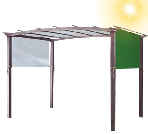 Replacement Garden Pergola Canopy Sun Shade Cover for Gazebo, Porch or Patio (Size: 3 x 2.4m, Beige)