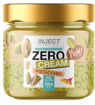 Inject Nutrition ZERO CREAM, Crema Proteica Senza Zuccheri, 250g, 22g Proteine (Pistacchio)