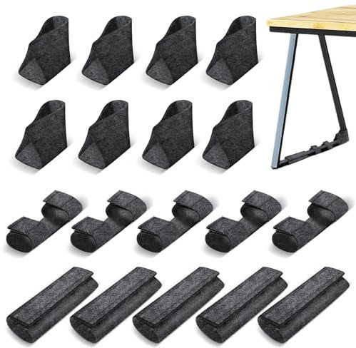 GoldOars 24Pcs Floor Protector Set Beer Bench Feet Protectors Table Leg Protectors for Beer Tent Sets Garden Tables Restaurants Meetings