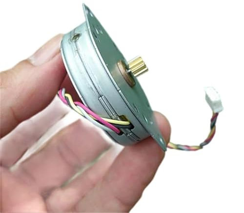 XTXTX Mikro Reduzierstück 2-Phasen-4-Draht-44-mm-Mikro-Rund-Schrittmotor 12 V DC 3,6 Grad 0,5 Modul 10 Zähne Kupfergetriebe Ultradünner Schrittmotor Elektrischer Lift