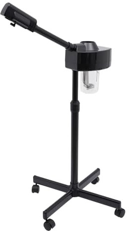 Vaporizador facial, vapor 360°, vaporizador, limpiador de poros, máquina de spa de vapor, altura ajustable, 800 W, 680 ml, funciones sauna facial, vaporizador, para salón, spa, color negro