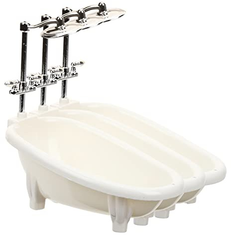 CVUTOVO 3 Stück Mini Badewanne Miniatur Badezimmerzubehör Miniatur Modellmöbel Miniaturmöbel Mini Badewanne Puppenhaus Miniaturen Miniatur Spielzeugeinrichtung Mini Badewannen