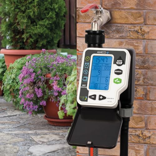 DI GIULIO SRL Rain Amico + Centralina da Rubinetto per Balcone Giardino Terrazzo Irrigazione Semplice (Amico + 1 zona)