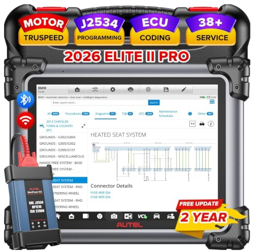 Autel Diagnosegerät Auto MaxiSYS Elite II PRO, Programmierung & Codierung | 2026 Upgraded von MK908P II/MS908SP J2534 Bidirektional Scanner, 38+ Dienste, All System Diagnose, 2 Jahre Update