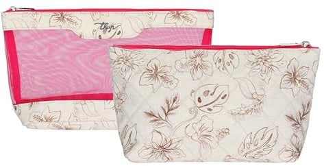 THUN - Multi pochette Eleganza Esotica - 80% poliestere, 20% poliuretano, pochette grande 25x17,5x10 cm, pochette piccola: 20x14x7cm