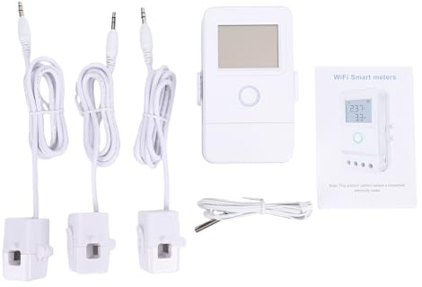 Riuulity 100-A-Drehstrom-Energiemonitor mit WLAN-App-Fernsteuerung, Überlastschutz und Temperaturalarm für den Hausverteilerkasten