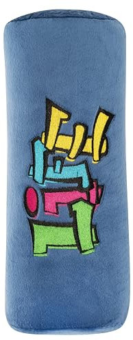Walser Schlafkissen Graffiti, Kinder-Autokissen ab 5 Jahren, Auto-Gurtkissen, Gurtschoner-Auto, Gurtschutz-Erhöhung, Reisekissen-Auto blau