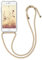 kwmobile Coque Collier Compatible avec Apple iPhone 6 / 6S Coque - Housse de Protection en TPU avec Cordon Sangle - doré-Transparent