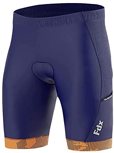 FDX Fahrradhose Herren Gepolstert 3D Sitzpolster Anti Bac MTB Hose Herren | Seitentaschen Powerband Beinabschlüsse Atmungsaktives Material für MTB Rennrad Sport Gravel Touren Fitness und Training