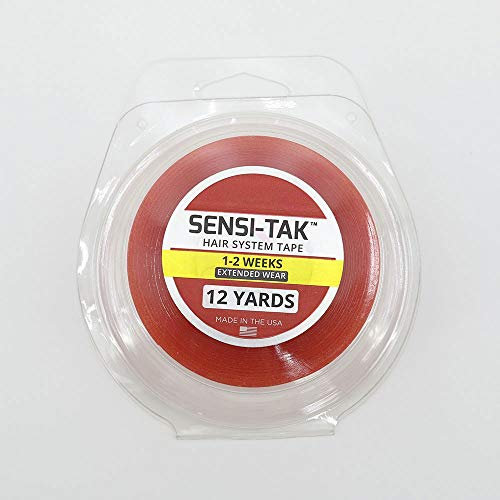Sensi Tak Walker Double Sided Roll Tapes Stickers Adhesive for Men Hair System Replacement Toupee Hair Extension Wig Bundles Hair Weave Closure Lace Frontal(12 Yards & 1 Inch)