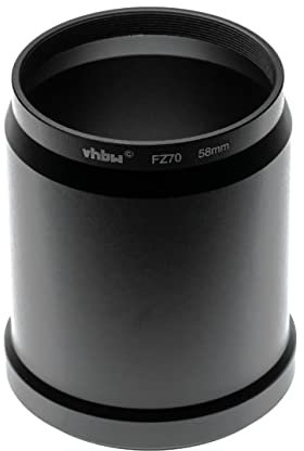 vhbw 58 mm Filteradapter kompatibel mit Panasonic Lumix DC-FZ80, DC-FZ82, DMC-FZ70, DC-FZ83 Kamera Objektiv - Adapter in Tubusform
