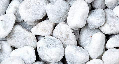 WUEFFE Ciottoli di Marmo Bianco Carrara - Sacchi da 25 kg - Sassi Bianchi Pietre Giardino (60/100 mm., 1 Sacco da kg.25)
