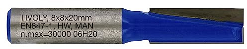 Tivoly XT60642067835 Fraises de défonceuse à rainer droit | 2 tranchants rectifiés au diamant Ø 8mm