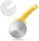 4-Inch Super Sharp Pizza Cutter Wheel,Stainless Steel Large Blade Pizza Cutter with Cover,Premium Kitchen Pizza Slicer with Good Grips Handle,Easy to Clean and Dishwasher Safe-Yellow