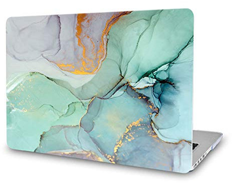 Gusumi Laptop Case Compatible with MacBook Pro 13 Retina Display (2015/2014/2013/2012 Release) A1502/A1425 Plastic Pattern Hard Shell Cover, Green Halo