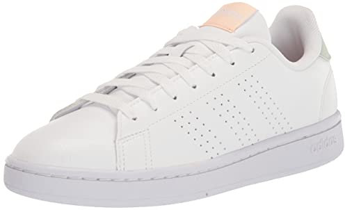 adidas Baskets Advantage Eco pour femme, Blanc/Blanc/Vert Lin, 38 2/3 EU