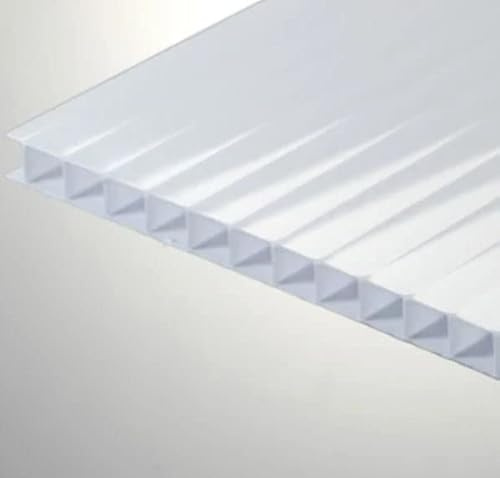 Multi-Wall or Twin Wall | Polycarbonate Panels | Thickness 6MM | 23.75 x 23.75 | Elevator Light Cover | Fire Rated | Color: White