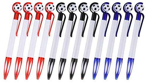 NUOBESTY 18pezzi Penne Sfera Forma Di Pallone Da Calcio Penne Decorativa Per Feste Di Calcio Gadget e Regali Per Eventi Sportivi