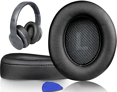 SOULWIT Ear Pads Replacement for JBL Everest 700 (Model: V700BT) Headphones, Earpads Cushions with High-Density Noise Isolation Foam, Softer Protein Leather - Black