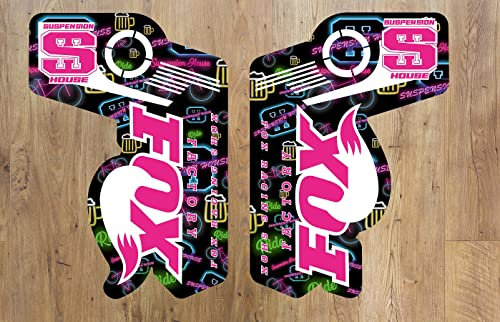 Generico Autocollants protecteurs de fourche Sh Neon X Fox