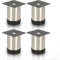 Gimisgu Edelstahl Möbelfüße 4er Set,Runde Möbelfuß Sockelfuß,Höhe 80mm,Höhenverstellbar:15mm,Belastbar bis 250 Kg,Geeignet für Sofa, Bett, Nachttisch, Schrank