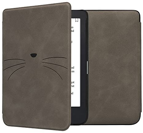 kwmobileÉtui Compatible avec Kobo Clara 2E Coque - Étui à Rabat magnétique tabletteeReader Similicuir - Gris