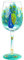 NymphFable Bunte Weingläser Pfau Personalisiertes Handgemalt Weinglas Geschenk für Frauen mit Geschenkbox, 15oz