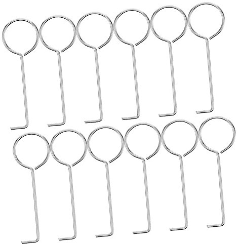 OFFSCH 12Pcs Shower Drain Hooks Bathroom Floor Drain Remove Hook Reusable Lifting Hook Floor Drain Hooks Drain Cover Hooks Gutter Cover Sink Stainless Steel for Pipe Dredging and Shower Door Hooks