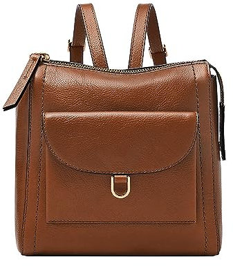 Fossil Damentasche Parker, LiteHide braune Mini-Rucksack aus Leder, L: 20,3 cm, B: 8,3 cm, H: 20,3 cm, ZB1921200
