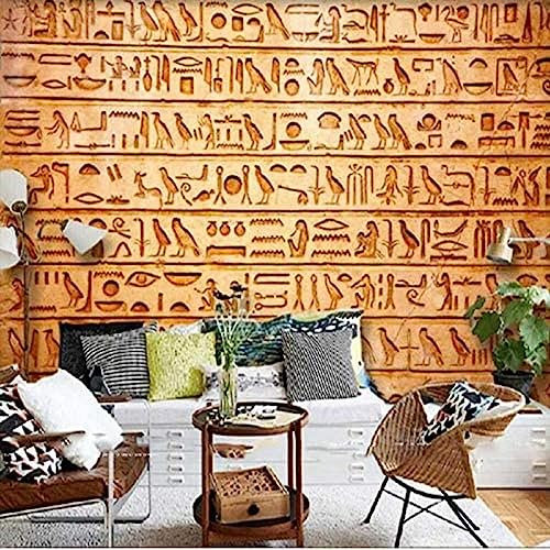 Papel tapiz 3D Mural Antiguo Egipto Cultura de celebridades Resumen Sala de estar Dormitorio Papel tapiz de fo Decoración Fotomural Sala De Estar Pared Pintado Papel Tapiz No Tejido-400cm×280cm