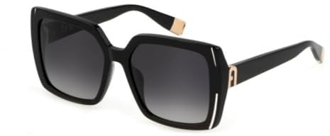 Furla SFU707 0700 Nero Lucido Sunglasses Woman Acetate, Square, 56