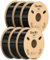 GratKit PETG 3D-Drucker Filament 1,75mm 6kg Spule, 3D-Druck Filament±0,03mm Präzision, Leicht zu drucken, Gleichmäßige Wicklung, 6 * 1KG, 6 Packs, Schwarz