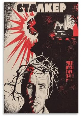 SECOLI Stalker Andrei Tarkovsky klassisches Filmposter auf Leinwand, Vintage-Stil, hochauflösender Druck für Zuhause, Büro, Wanddekoration, 40 x 60 cm