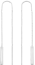 Breil, Flow Collection, Damenohrringe aus Edelstahl mit Unregelmäßigem Zylinder-Element, Glänzendes Finish, Länge 6,6 cm, Geschenkideen für Frauen