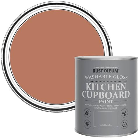 Rust-Oleum Red Kitchen Cupboard Paint in Gloss Finish - Siena 750ml
