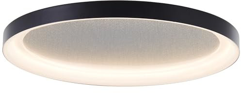 Brilliant LED Deckenleuchte Quito Glitzereffekt, 3 Stufen Dimmer, Ø 42 cm, 3800 lm, 3000 K, schwarz