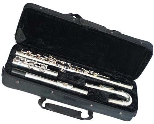 Kupfernickel Versilberte C-Ton-Flöte, 17-Loch-E-Mechanismus, Flöte, Instrument Mit Koffer Querflöte kit
