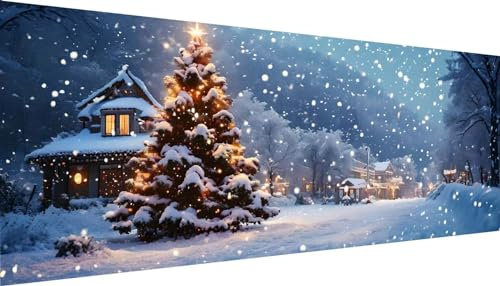 Weihnachtsbaum Diamond Painting Erwachsene Groß XXL 250x100cm, DIY 5D Diamant Painting Bilder kinder Malen Nach Zahlen Set, Diamond Art Full Diamant Malerei Kunst Basteln für Home Wand Dekor E-336