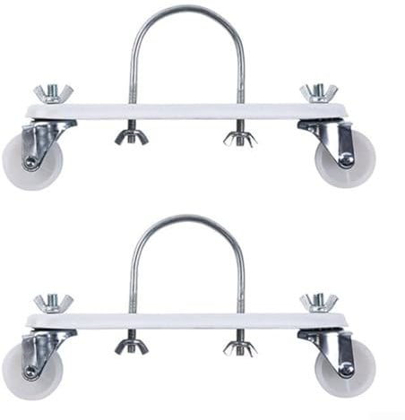 2Pcs Electric Heater Support Radiator Bracket Oil Ting Caster Base Hydroelectric Wheel Radiator Caster Electric Heater Special Mobile Pulley Bracket(White)
