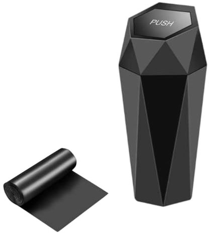vvvyfx Car Bin for VW ID.Buzz I 2022-2024, Car Trash Can with Lid,bin for Car,car Bins for Front Of Car,Multifunctional Mini Trash Bin for Car,for Car,Office,Home,Black