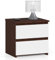 Kommode mit 2 Schubladen Kommode Schlafzimmer Flur Wohnzimmer Organizer Kommode mit Schubladen 40 cm breit 40 cm hoch | venge-weiß Holz Highboard Sideboard Mehrzweckschrank Schrank schmal