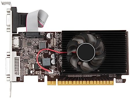 ISTOVO Carte Graphique GT610 DDR3 True 2GB 810MHZ Carte Vidéo pour Ordinateur Carte Graphique DDR3 PCI-E 16X Compatible +VGA+DVI Faible Bruit pour PC de Bureau