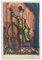 Bernard-Buffet-Poster, Clown und Kontrabass, Wandkunst, Heimdekor-Poster, Wandkunst, hängendes Bild, Druck, dekoratives Gemälde, Poster, 30 x 45 cm